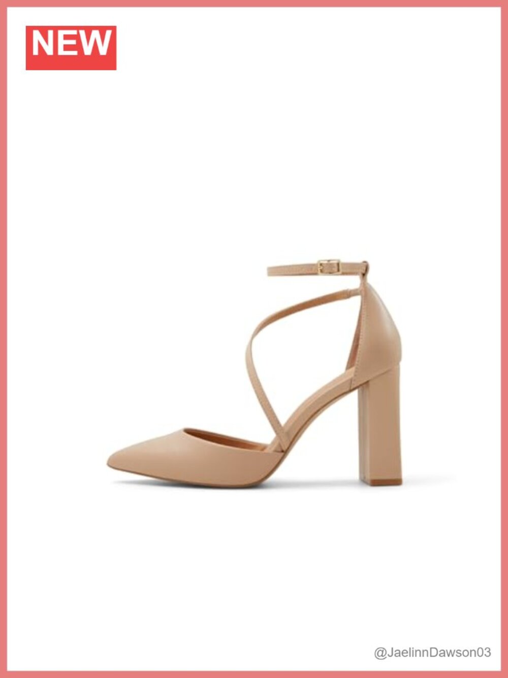 ALDO Milley Women's Pump Shoes with Block Heel, Ankle Strap, Leather